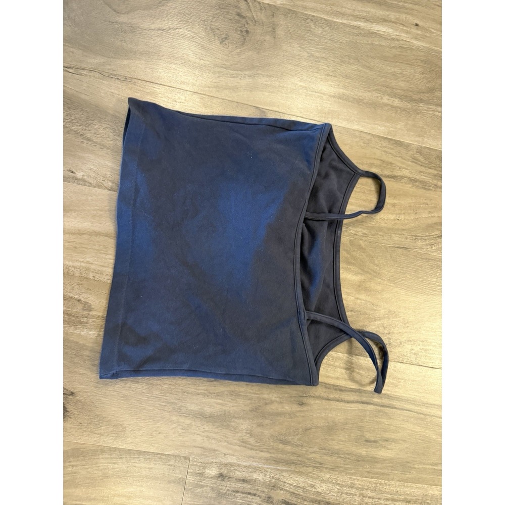 Los Angeles AMERICAN APPAREL Black spaghetti strap Tank Made In USA Small - Picture 5 of 6